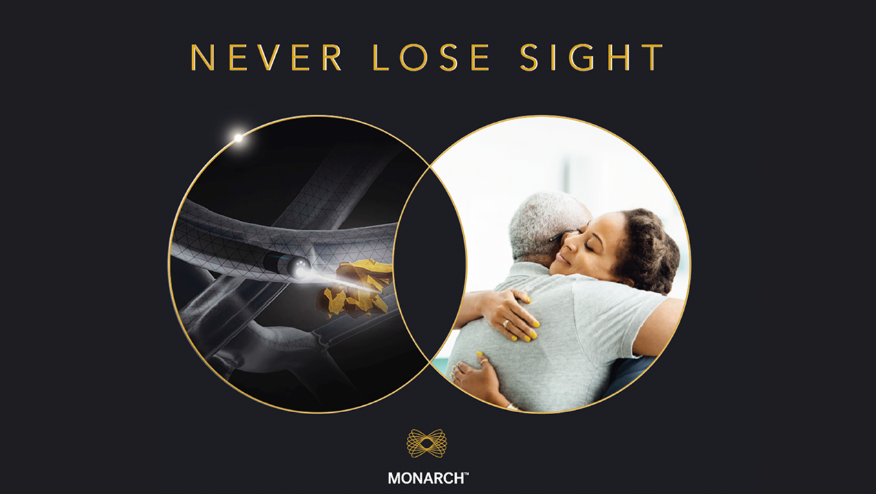Monarch 'Never Lose Sight' campaign hero — clinical precision and human care